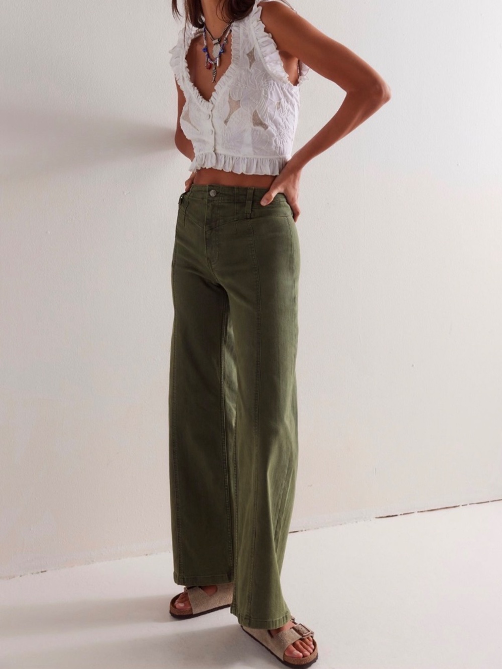 NWT Free People Libre Wide Leg Jeans, Size 33 Waist